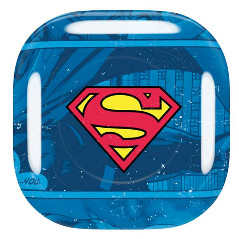 DC Comics Superman Logo Background Pattern Galaxy Buds Pro Skin
